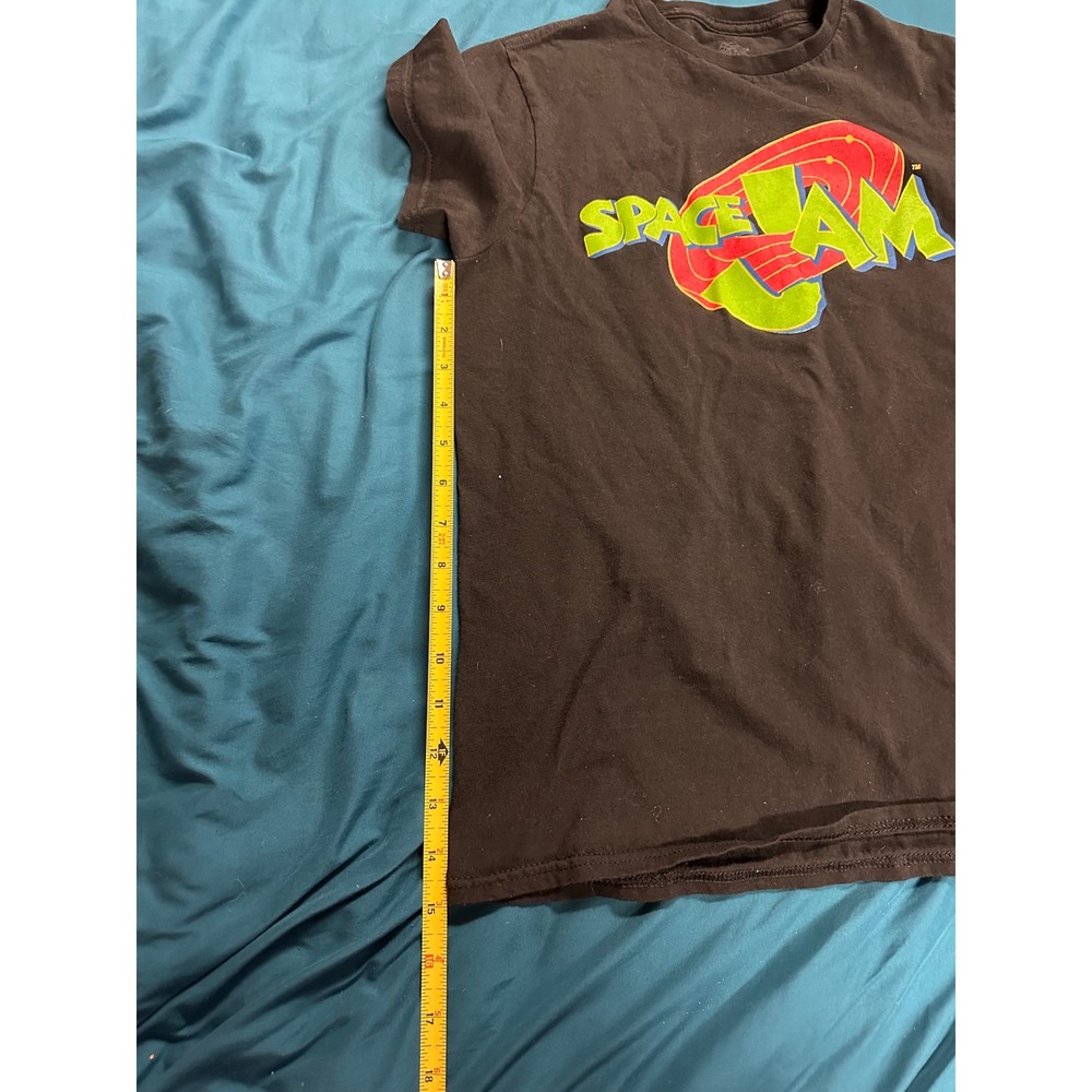 Space Jam Adult Graphic T Shirt Black Looney Tunes Characters Movie Size S - Picture 3 of 6